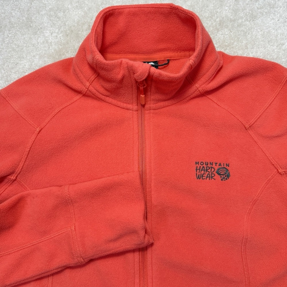 Mountain Hardwear Microchill 2.0 Full Zip Fleece Jacket Womens Medium Orange